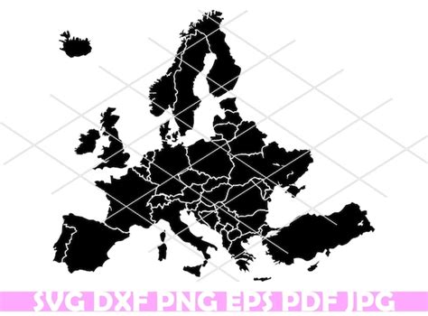 Europe SVG Europe Map SVG Europe Clipart Europe Files for - Etsy France