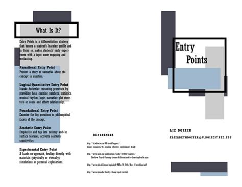 entry points brochure