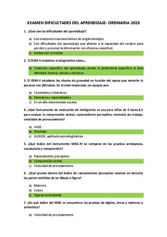 Examen Dificultades Pdf