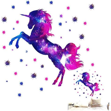 Belle Licorne Autocollant Mural Sticker Mural Licorne En Pvc Licorne