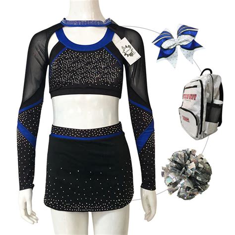 Hot Long Sleeve Sparkle All Star Cheerleading Uniforms China Hot Cheerleading Uniforms And