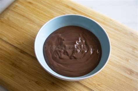 Homemade Chocolate Custard Made With Pure Cocoa Stock Image Image Of Chocolate Closeup