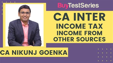 Ca Inter Income Tax Income From Other Sources Rapid Revision Video