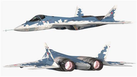 Sukhoi Su 57 Camo Flight 3d Model 189 3ds Fbx Max Lxo Obj Ma