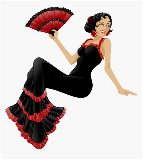 Flamenco Clipart Spanish Flamenco Dancer Png Transparent Png Kindpng