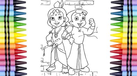 How To Draw Chhota Bheem And Krishna Easy Step By Step Art Life YouTube