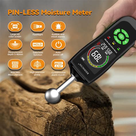 R D Mt Portable Digital Hygrometer Wood Cardboard Lumber Concrete