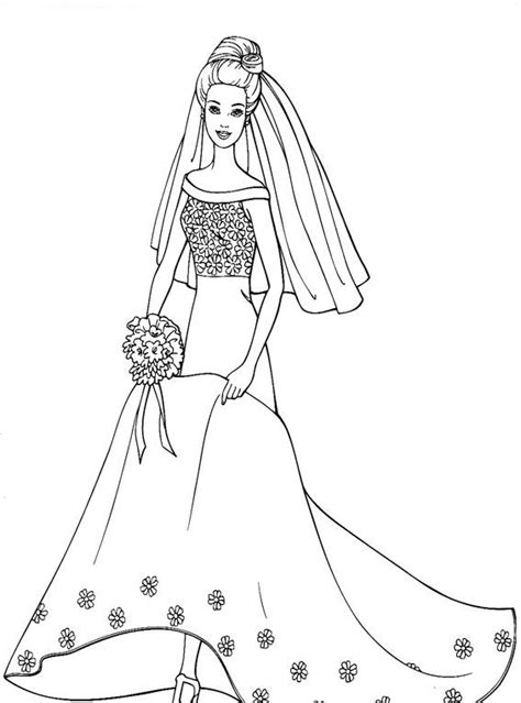 Barbie Sposa Immagine Da Colorare N Cartoni Da Colorare Porn