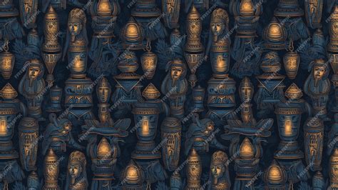 Premium Ai Image Egyptian Elements Pattern