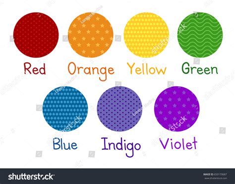 Illustration Red Orange Yellow Green Blue Stock Vector (Royalty Free ...