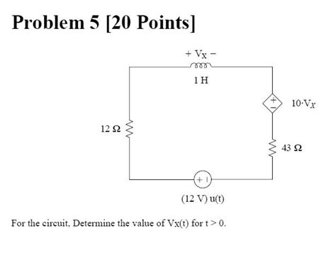 Solved Problem Points For The Circuit Determine