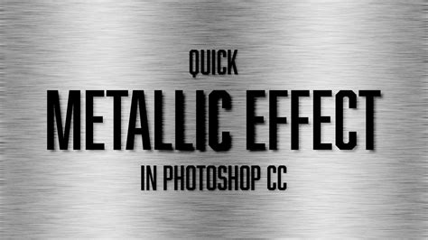 Quick Tutorial Metallic Effect In Photoshop Dreamstale