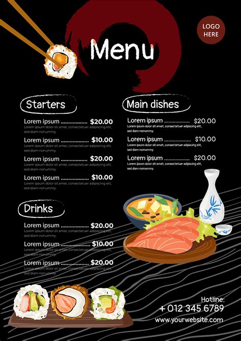 Japanese Food Restaurant Menu Png Pngwing