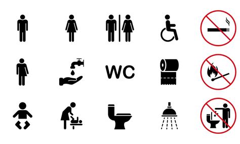 Toilet Pictogram Vector Art, Icons, and Graphics for Free Download