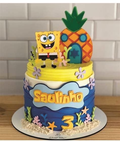 Topo De Bolo Bob Esponja Arquivo De Corte Elo7 Pastel Bob Esponja