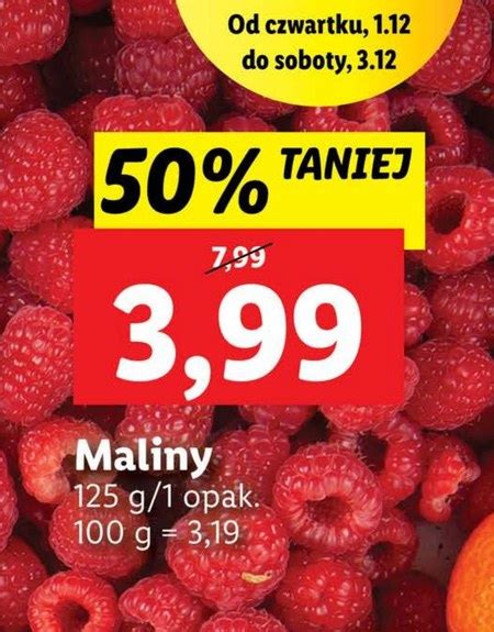 Maliny 50 TANIEJ Promocja Lidl Ding Pl