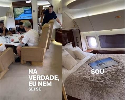 Neymar exibe avião de luxo em suas redes sociais veja