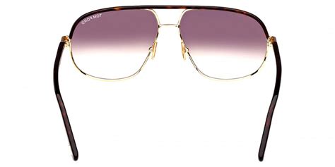 Tom Ford™ Ft1019 Maxwell 30f 59 Shiny Deep Gold Shiny Dark Havana T