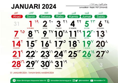 Link Kalender Hijriah 2024 Pdf Lengkap Dengan Weton Dan Tanggal Merah ...