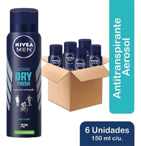 Desodorante Nivea Men Dry Fresh 150 Ml X6 Unidades MercadoLibre