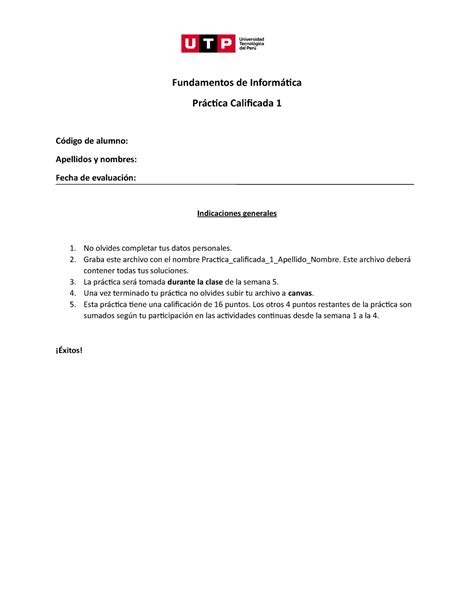 Practica calificada 1 Tulumba Gaspar Jhon Fundamentos de Informática