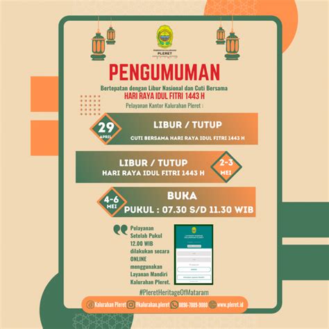 Pengumuman Libur Hari Raya Dan Cuti Bersama Idul Fitri Tahun