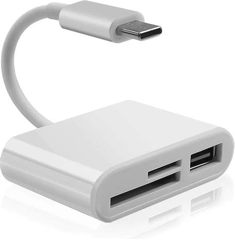 Usb C Kaartlezer Wit Cardreader In Usb C Kaartlezer Sd