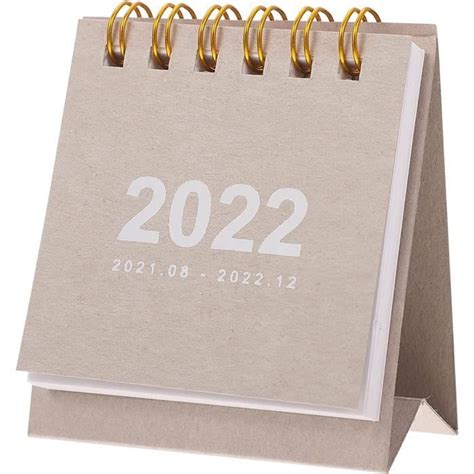 2022 Calendrier De Bureau Stand Up Calendrier Petit Calendrier De