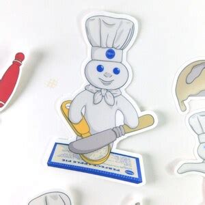 Pillsbury Doughboy Statue Sticker Set Set of 6 Laminated - Etsy