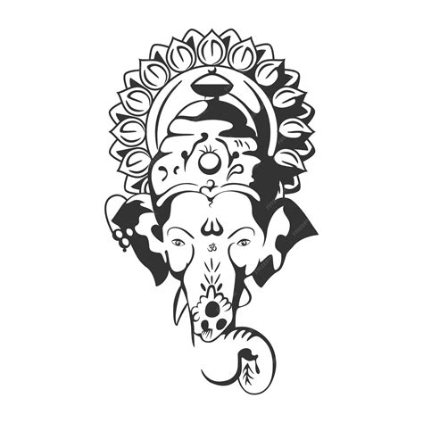 Ganesh Head Drawing