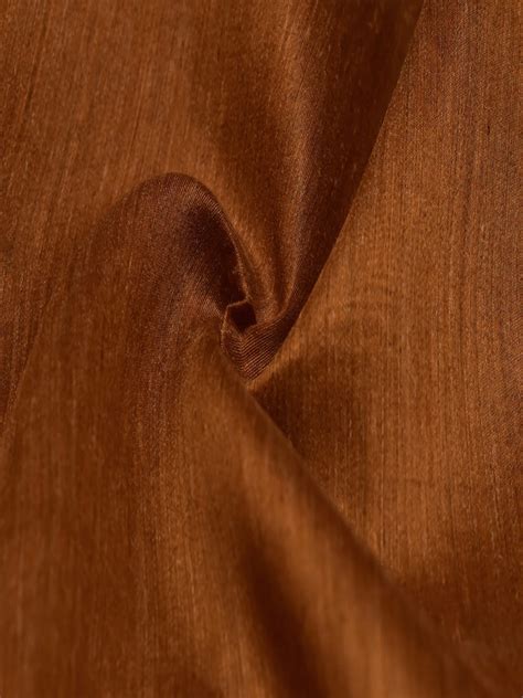 Chanderi Silk Slub Brown Plain Solid Colour Width Fabric Source