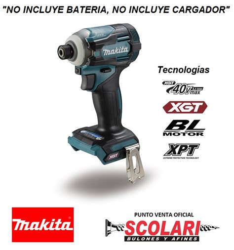 Atornillador de Impacto a Batería 40V Makita TD001GZ 220Nm no incluye