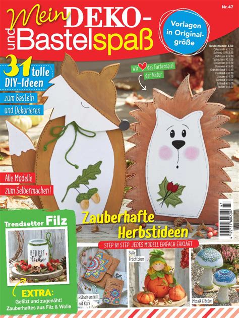 Basteln für den Herbst mit Mein Deko und Bastelspaß Nr 35 2019