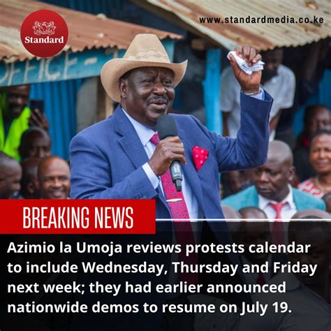 The Standard Digital On Twitter Azimio La Umoja Reviews Protests