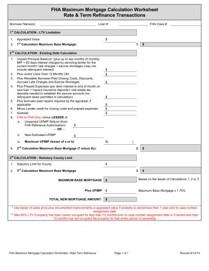 18 Loan Calculator Mortgage Free To Edit Download And Print Cocodoc Worksheets Library