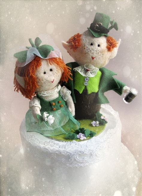 Guinness Leprechaun Wedding Cake Topper Irish Bride Groom Etsy