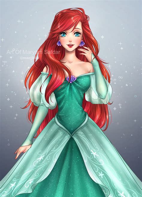 Princess Ariel By Mari945 Tranh Vẽ Disney Cô Bé Disney Công Chúa