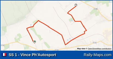 SS 1 Vince Ph Autosport stage map Rallye Régional des Routes du