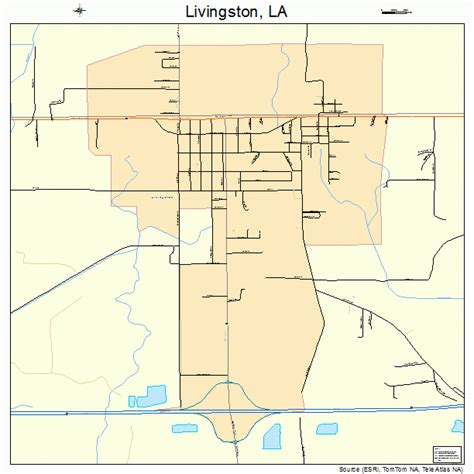 Livingston Louisiana Street Map 2244655