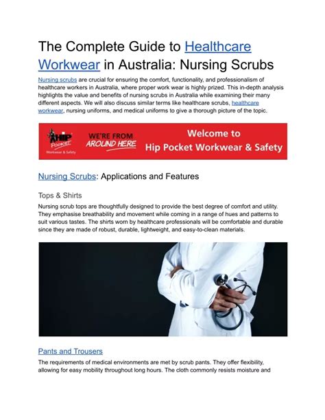 PPT The Complete Guide To Healthcare Workwear In Australia Nursing