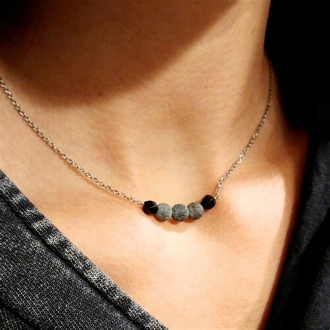 Essential Oil Diffuser Necklace Lava Stone Necklace Etsy