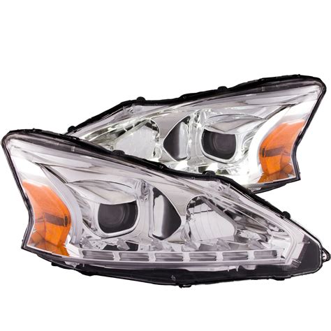 Anzo Usa Nissan Altima Projector Headlights W Plank Style Design