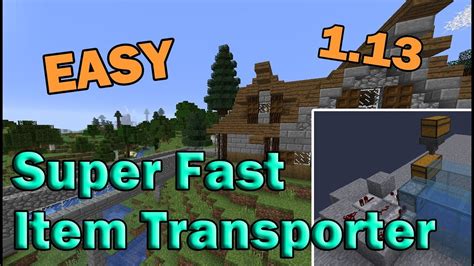 Minecraft Automatic Item Transport System Efficient Easy YouTube