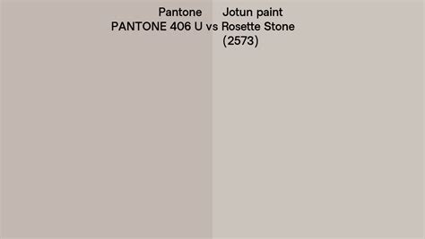 Pantone U Vs Jotun Paint Rosette Stone Side By Side Comparison