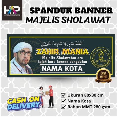 Super Best Seller Banner Zahir Mania Spanduk Sholawat Lazada