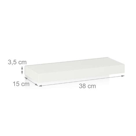 Relaxdays Wandregal 3er Set BxT 38 X 15 Cm Dekoregal Wand MDF