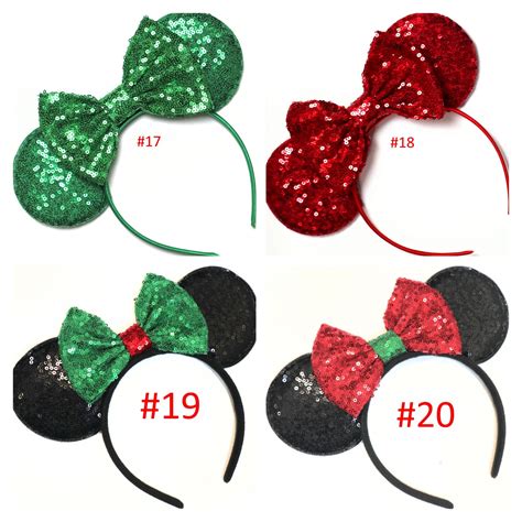 Christmas Mickey Ears Peppermint Candy Ear Headband Mickey Etsy