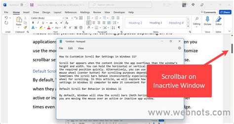 How To Customize Scrollbar Settings In Windows 11 Webnots