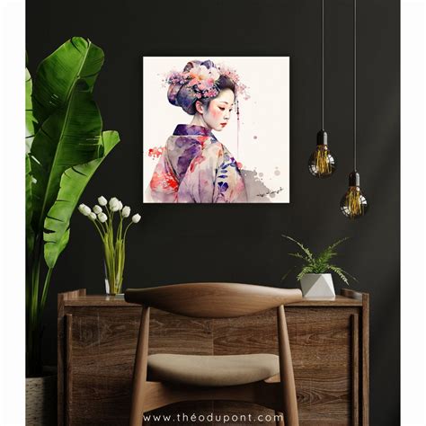 Geisha 25 MIYAKO Artist Signed Original Art On Canvas Japanese Wall