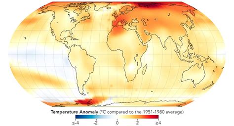 Climate Change Nasa Reveals How Earths Global Temperatures Stacked Up